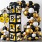 Graduation Decorations 2026-Graduation Party Decorations,Graduation Balloons Boxes(4PCS) with LED Light Strings & Letters 2026 GRAD So Proud of You,Party Favors For Any Grades Class.